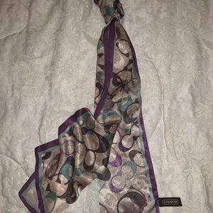 Coach anagram silk scarf